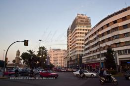 Image du Maroc Professionnelle de  L'ancienne Place des Nations Unies avant la disparition de cette partie au détriment du Tramway de Casablanca, 23 Décembre 2008 . (Photo / Abdeljalil Bounhar)

 